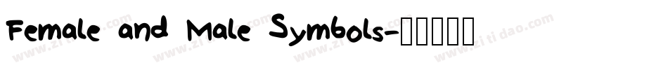 Female and Male Symbols字体转换